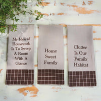 Clutter Is Our Family Dishtowel - Set of 6 Park Designs - The Fox Decor