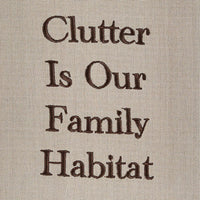 Clutter Is Our Family Dishtowel - Set of 6 Park Designs - The Fox Decor
