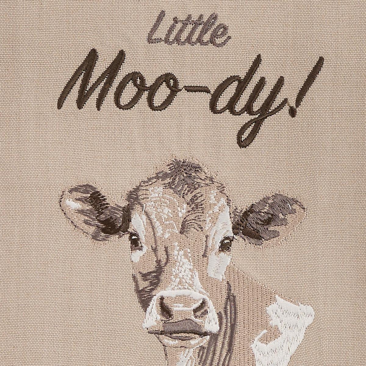 Just A Little Moo-Dy Embroidered Dishtowel - Set of 6 Park Designs - The Fox Decor