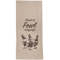 Fluent In Fowl Language Embroidered Dishtowel - Set of 6 Park Designs - The Fox Decor
