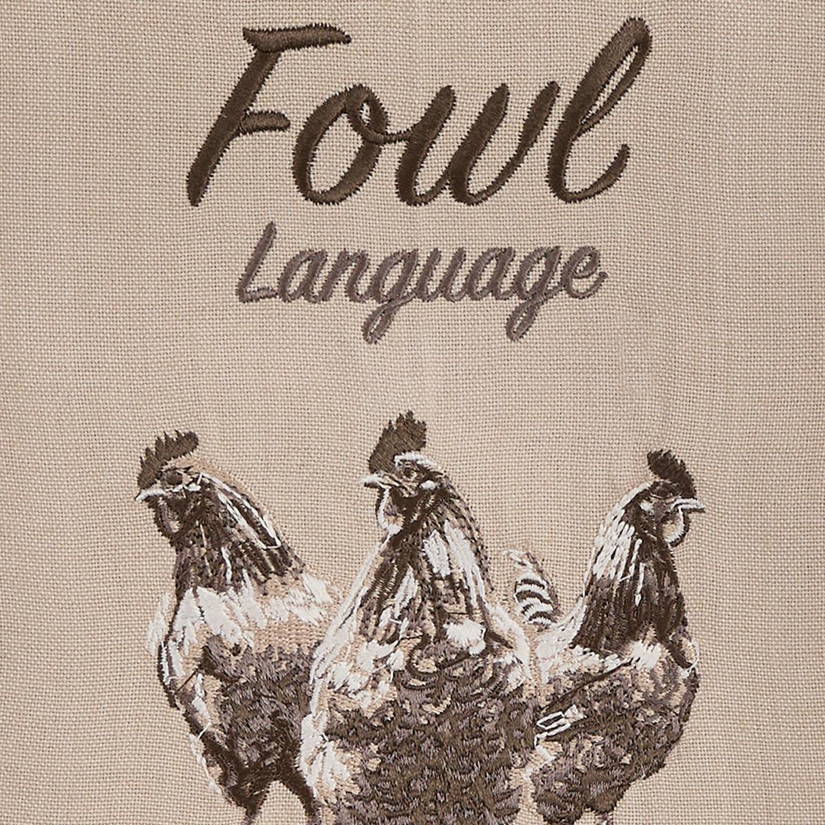 Fluent In Fowl Language Embroidered Dishtowel - Set of 6 Park Designs - The Fox Decor