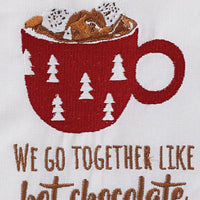 Hot Chocolate Embroidered Dishtowel - Set of 6 Park Designs - The Fox Decor