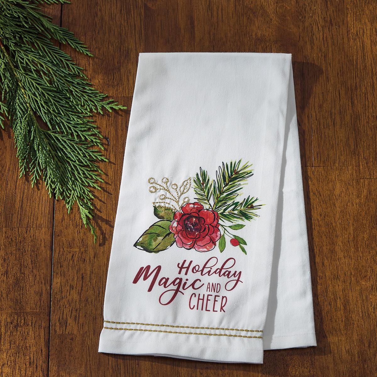 Holiday Magic And Cheer Dishtowel - Set of 6 Park Designs - The Fox Decor