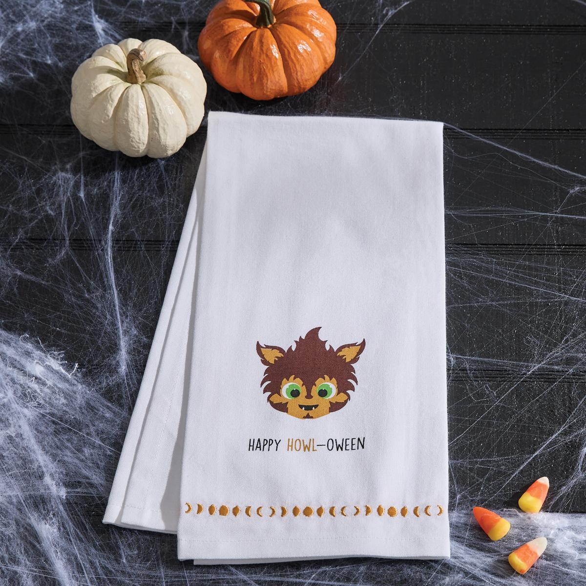 Happy Howl-Oween Dishtowel - Set of 6 Park Designs - The Fox Decor