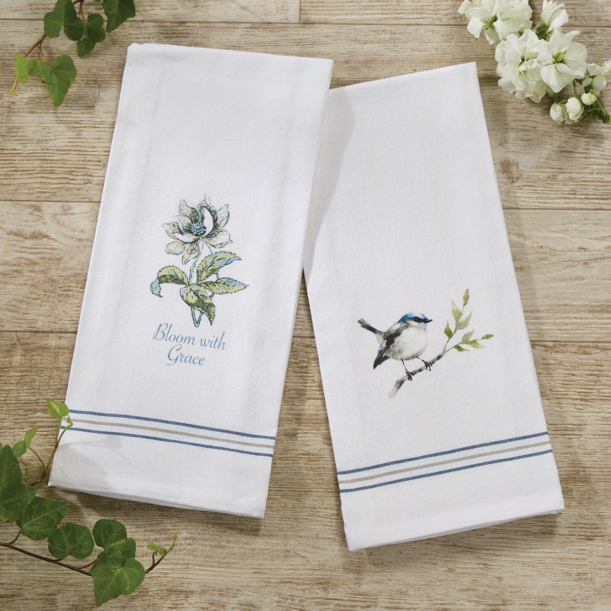 Bloom With Grace Dishtowels - Set of 2 Park Designs - The Fox Decor
