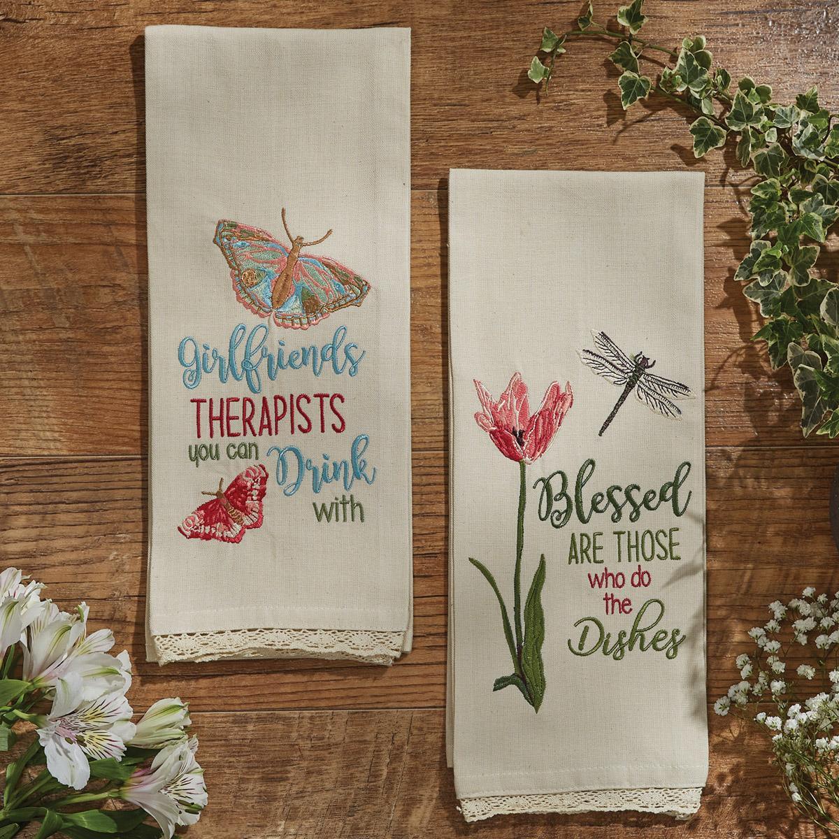 Blessed Are Those Dishtowel - Set of 6 Park Designs - The Fox Decor