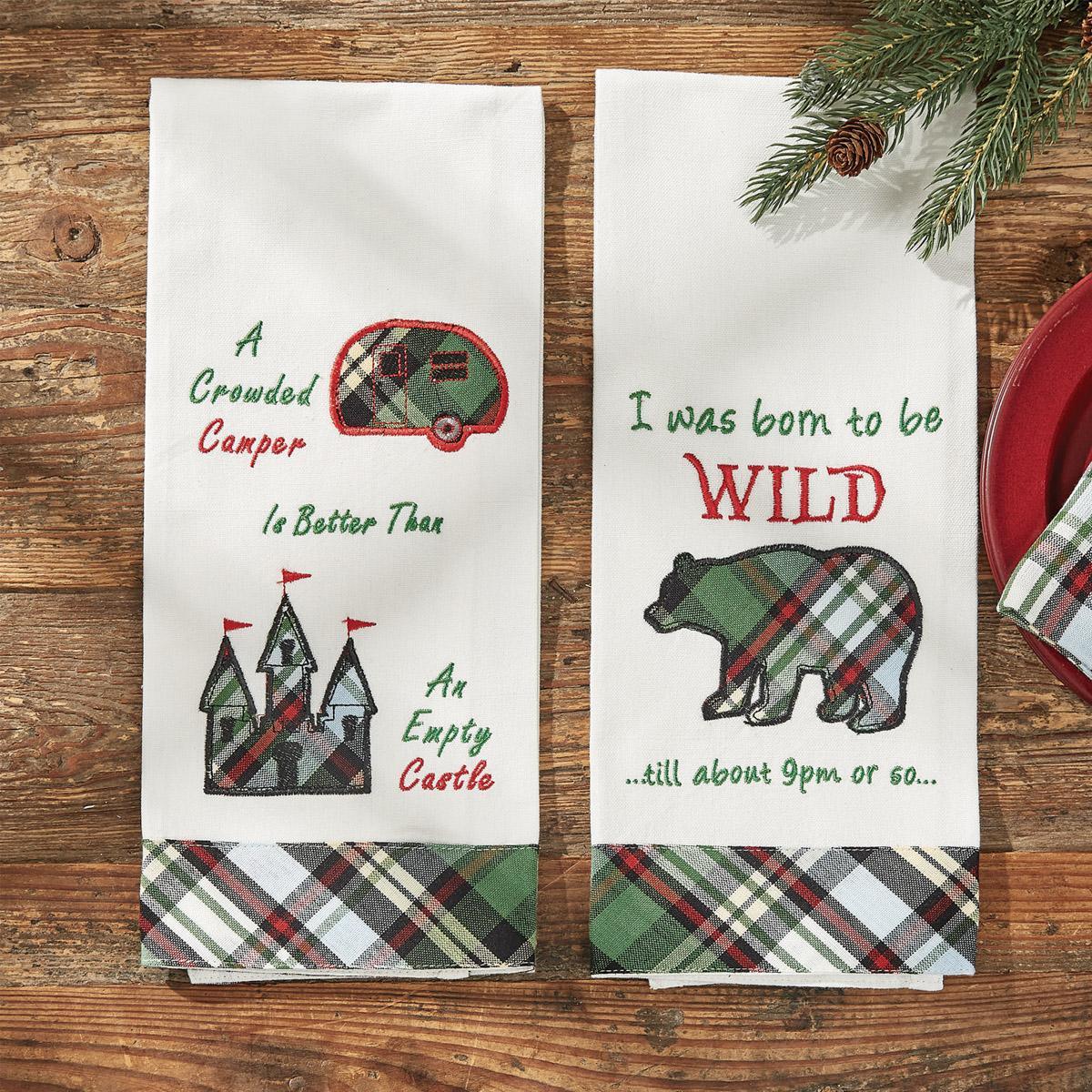 Crowded Camper Dishtowel - Set of 2 Park Designs - The Fox Decor