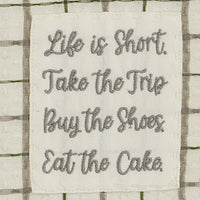 Life Is Short Dishtowel - Set of 2 Park Designs - The Fox Decor