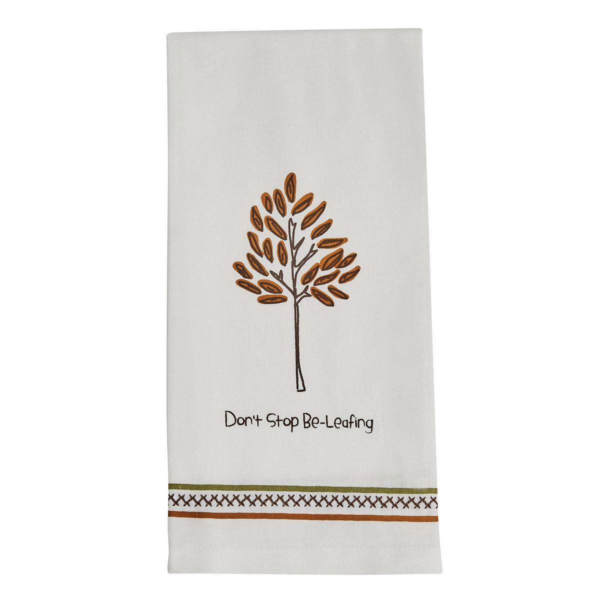 Don'T Stop Beleafing Decorative Dishtowel - Set of 2 Park Designs - The Fox Decor