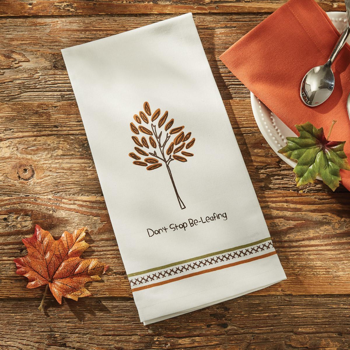 Don'T Stop Beleafing Decorative Dishtowel - Set of 2 Park Designs - The Fox Decor