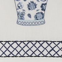 Chinois Printed/Embroidered Temple Jar Dishtowel - Set of 2 Park Designs - The Fox Decor