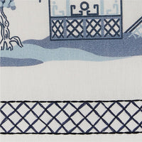 Chinois Printed/Embroidered Pagoda Dishtowel - Set of 2 Park Designs - The Fox Decor