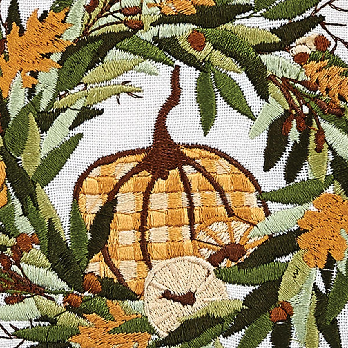 Wreath With Pumpkin Printed Dishtowel - Park Designs - The Fox Decor