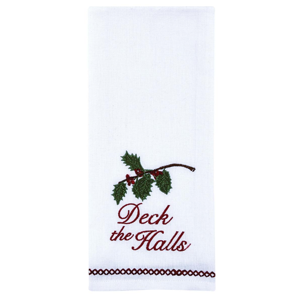 Deck The Halls Embroidered Dishtowel - Set of 12 Park Designs