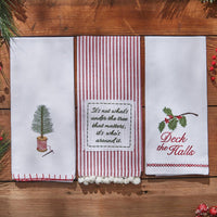 Thumbnail for Deck The Halls Embroidered Dishtowel - Set of 12 Park Designs