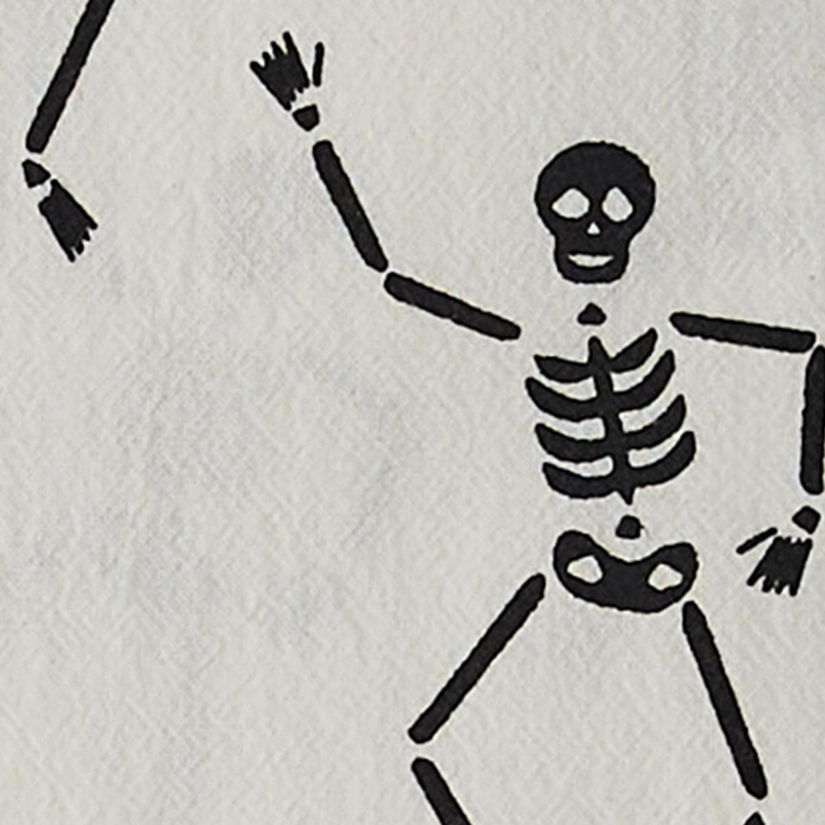 Skeletons Flour Sack Printed Dishtowel - The Fox Decor