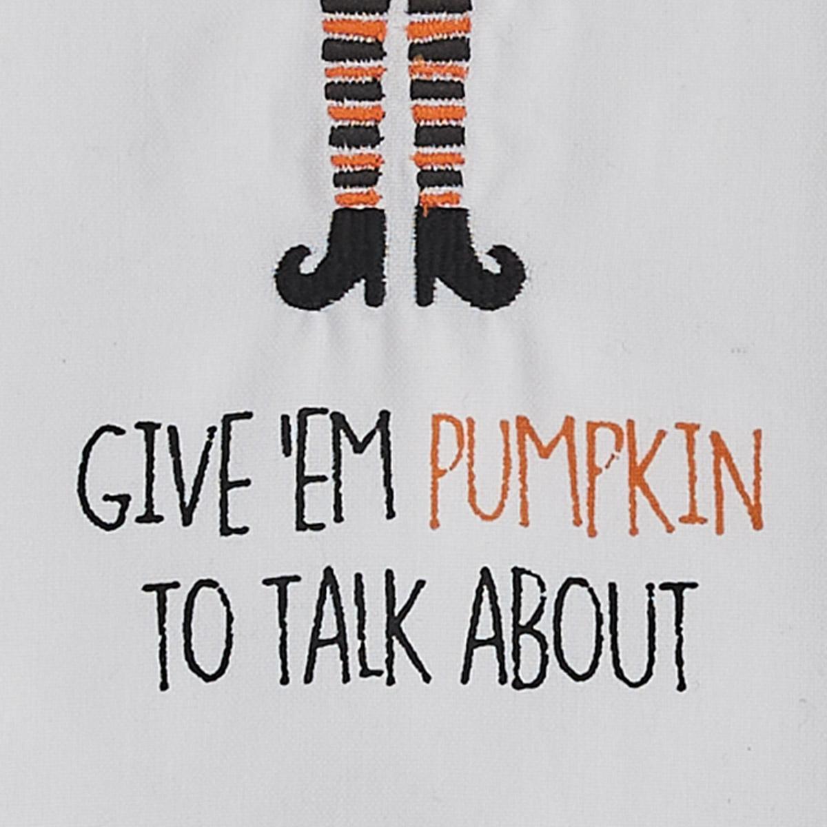 Give Em Pumpkin Decorative Dishtowel - Set of 2 Park Designs - The Fox Decor