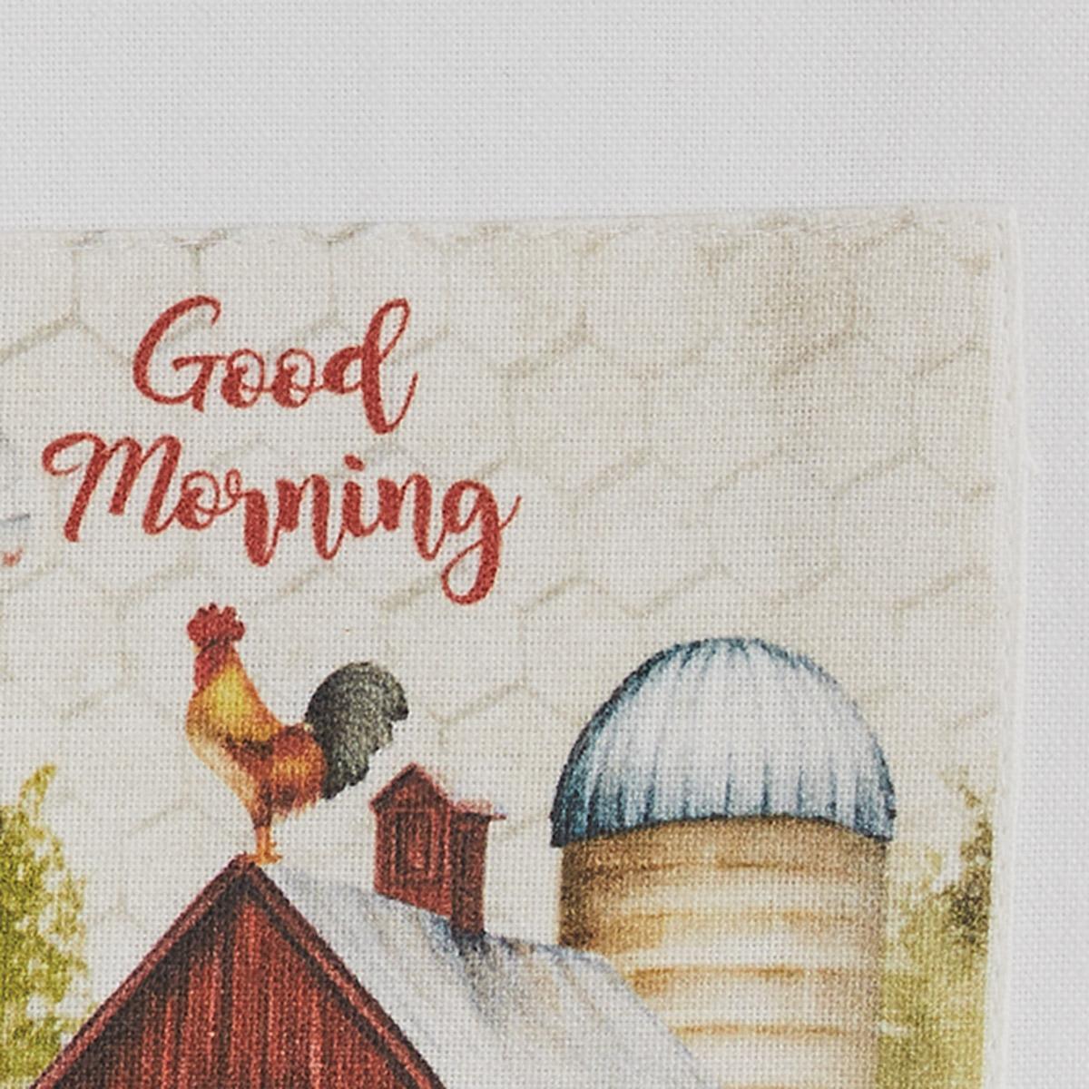 Good Morning Printed Dishtowel - Set of 2 Park Designs - The Fox Decor