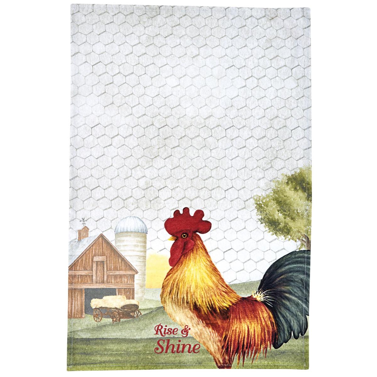 Rise And Shine Printed Dishtowel - The Fox Decor