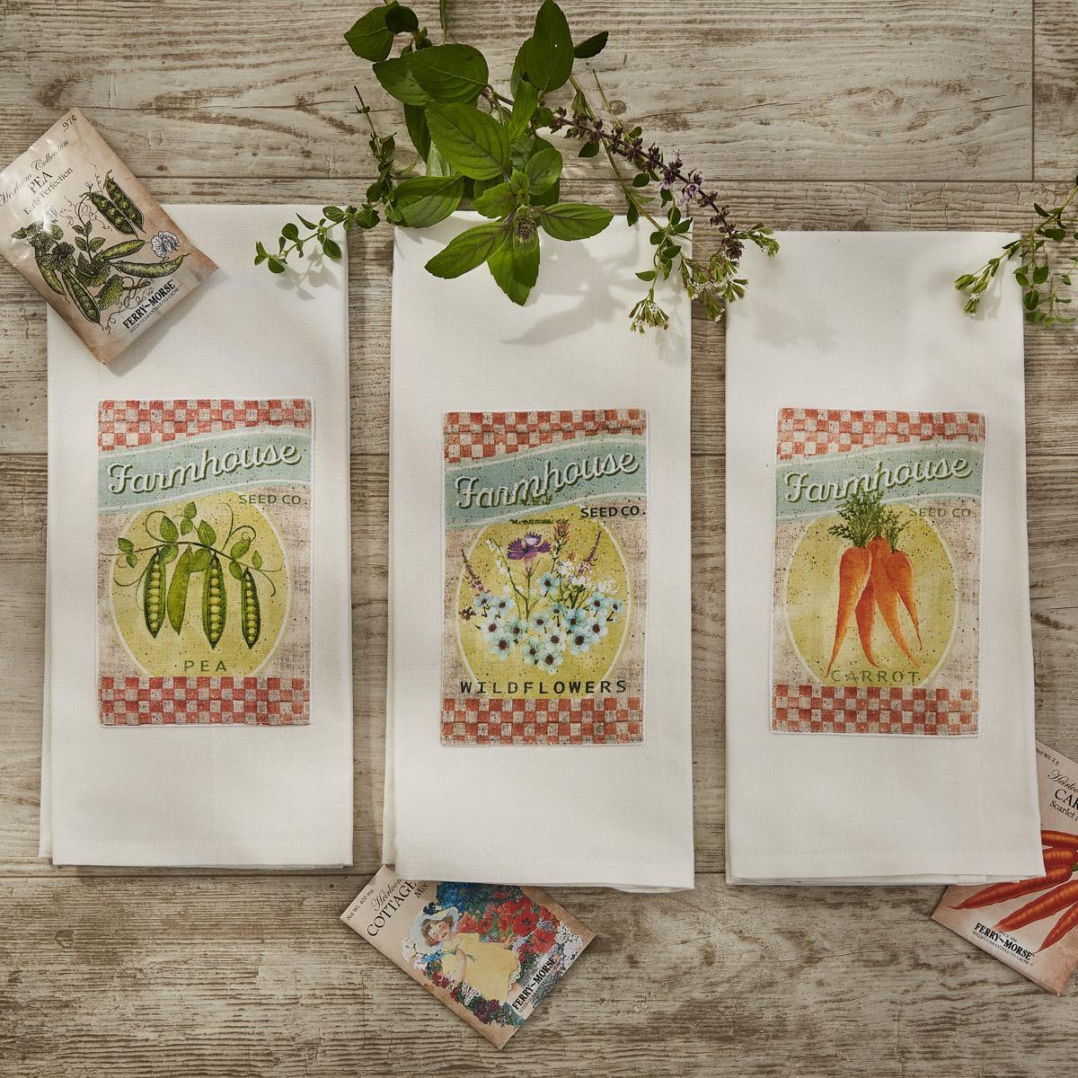 Farmhouse Seed Co. Carrots Dishtowel - Set of 2 Park Designs - The Fox Decor