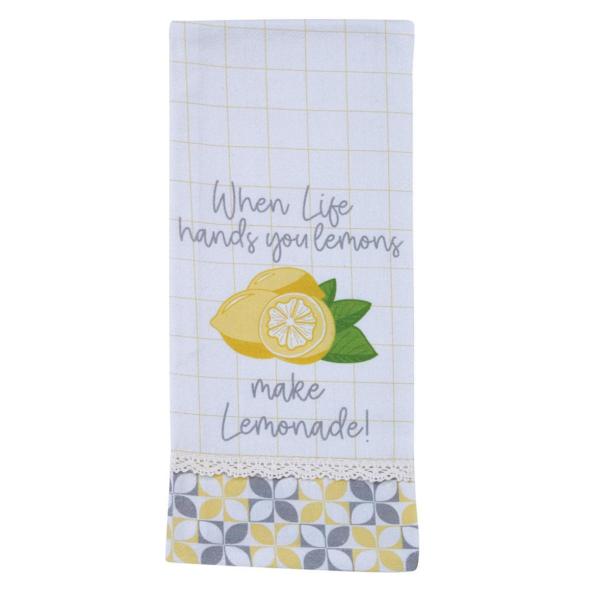 Life Hands Lemons Flour Sack Dishtowel - Set of 2 Park Designs - The Fox Decor