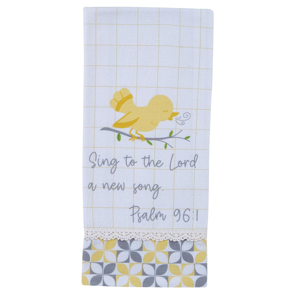 Sing To The Lord Flour Sack Dishtowel - The Fox Decor