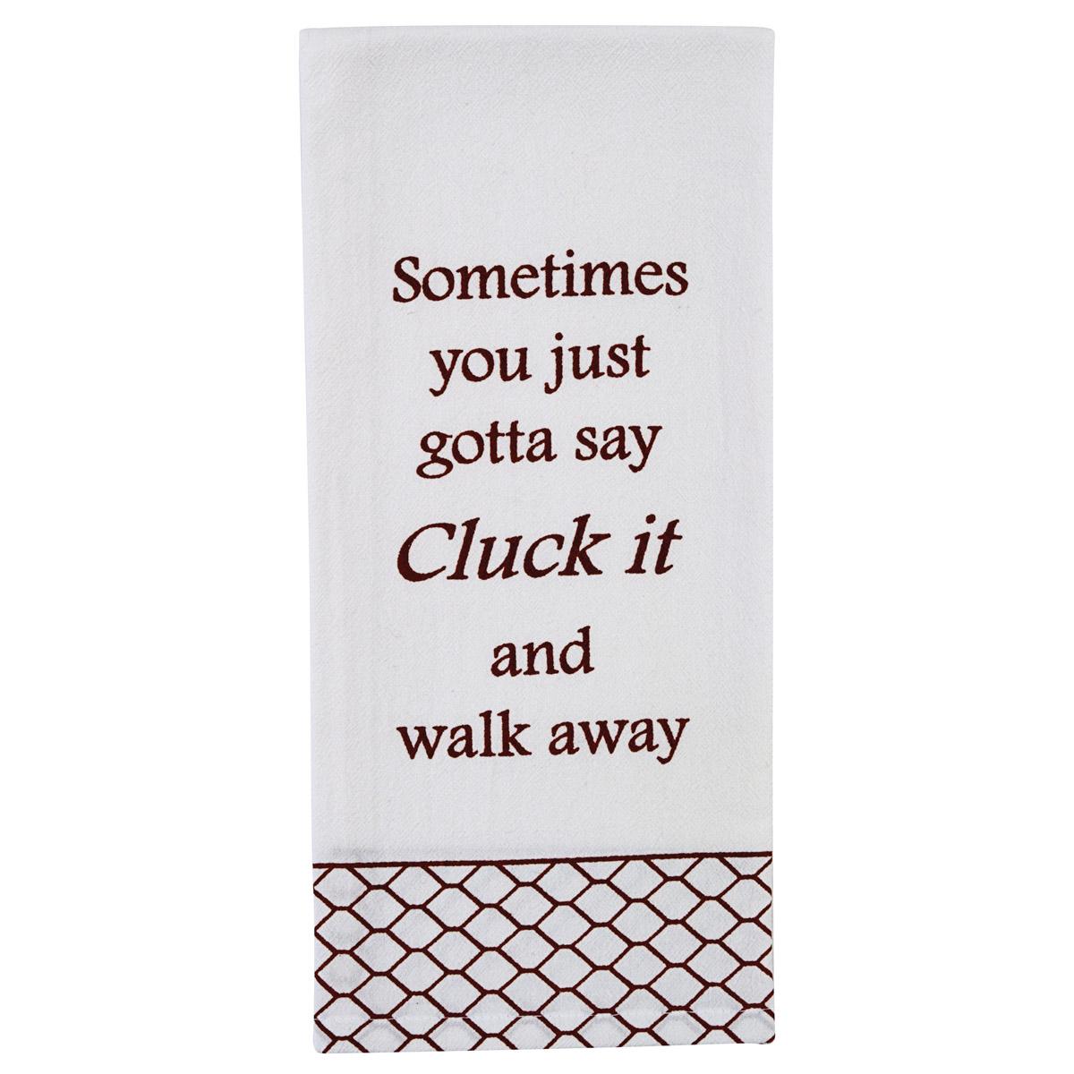 Sometimes You Just Say Flour Sack Printed Dishtowel - The Fox Decor