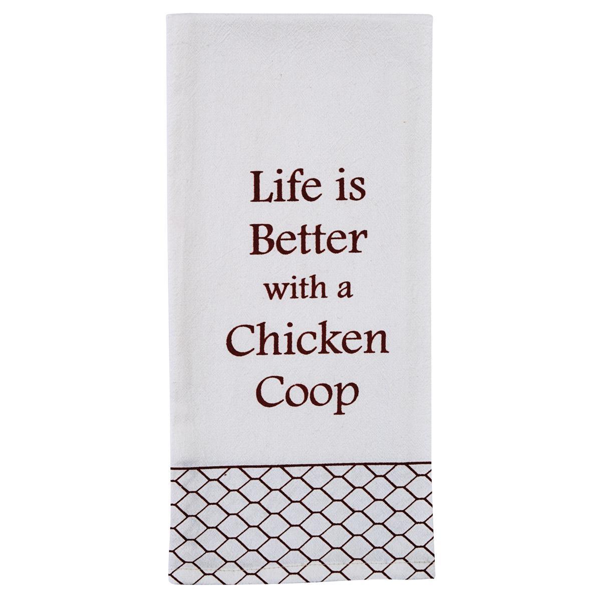 Life Is Better Flour Sack Printed Dishtowel - Set of 2 Park Designs - The Fox Decor
