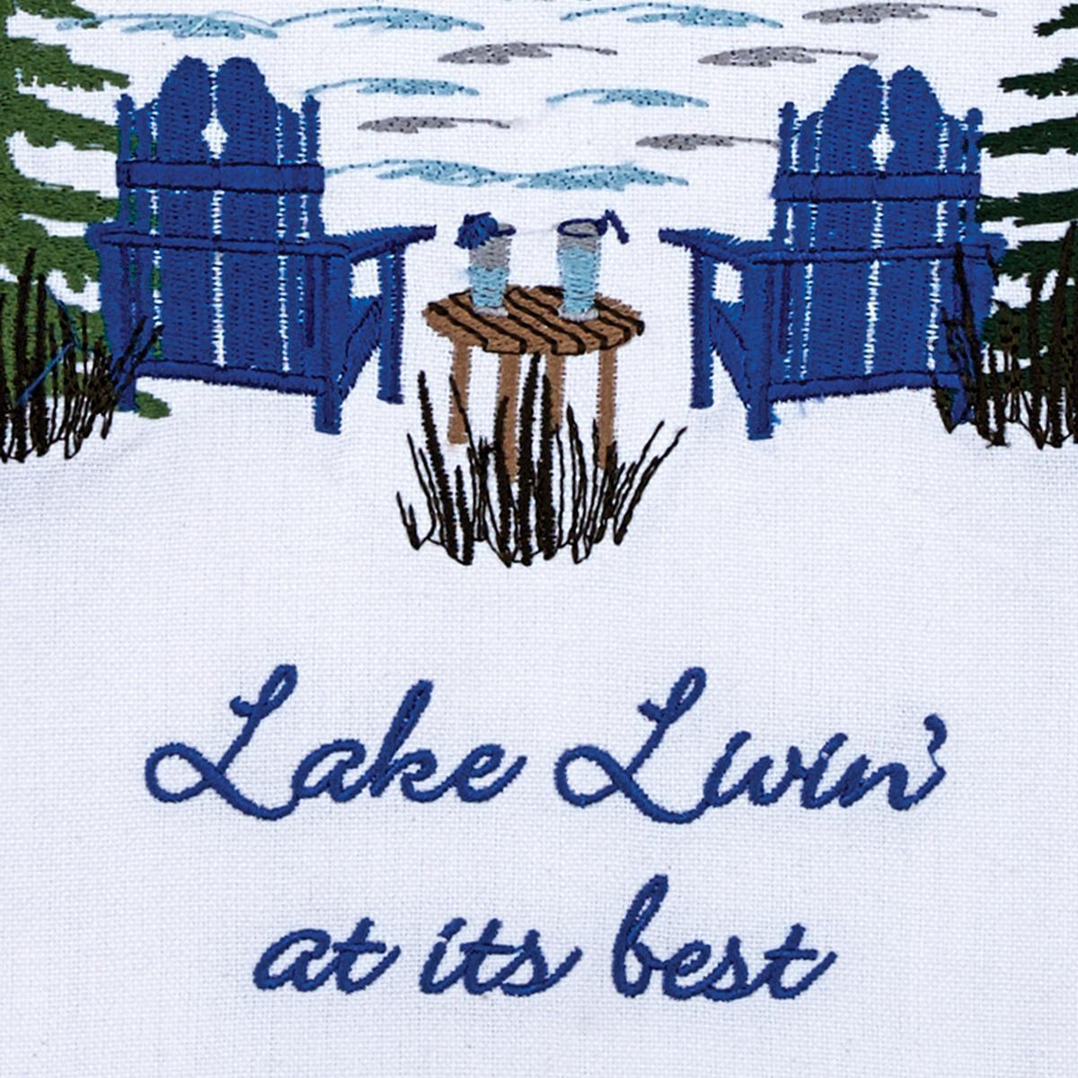 Chair Sittin' Embroideredroidered Dishtowels - Set of 2 Park Designs - The Fox Decor