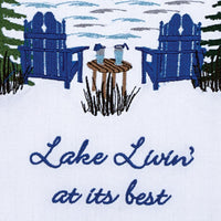 Chair Sittin' Embroideredroidered Dishtowels - Set of 2 Park Designs - The Fox Decor