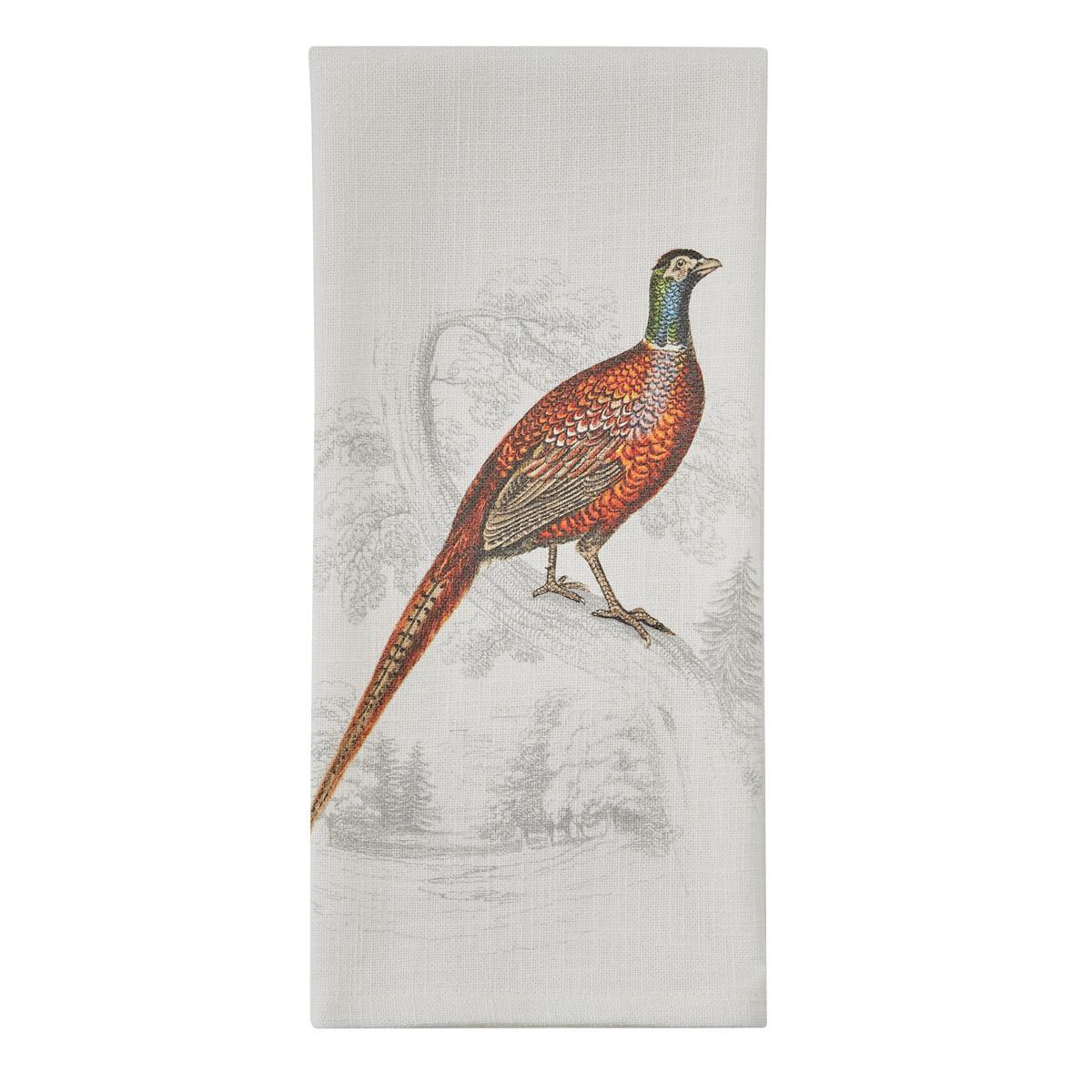 Pheasant Printed Dishtowel - The Fox Decor