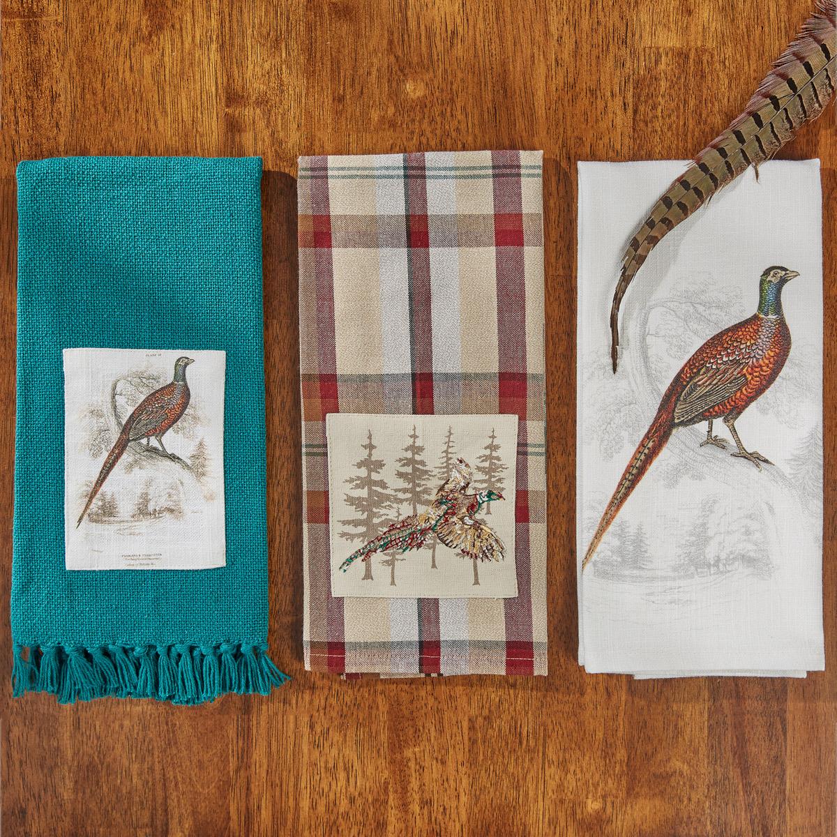 Pheasant Printed Dishtowel - The Fox Decor