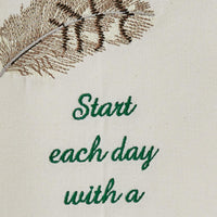 Start Each Day Embroidered Dishtowel - The Fox Decor