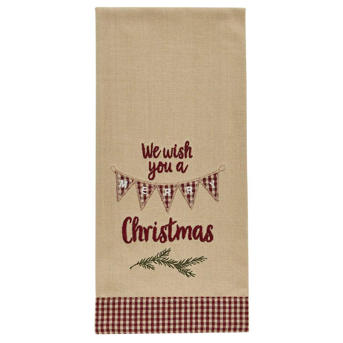 Wish You A Merry Dishtowel - Set of 2 Park Designs - The Fox Decor