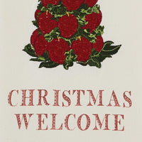 Williamsburg Christmas Welcome Embroidered Dishtowel - The Fox Decor