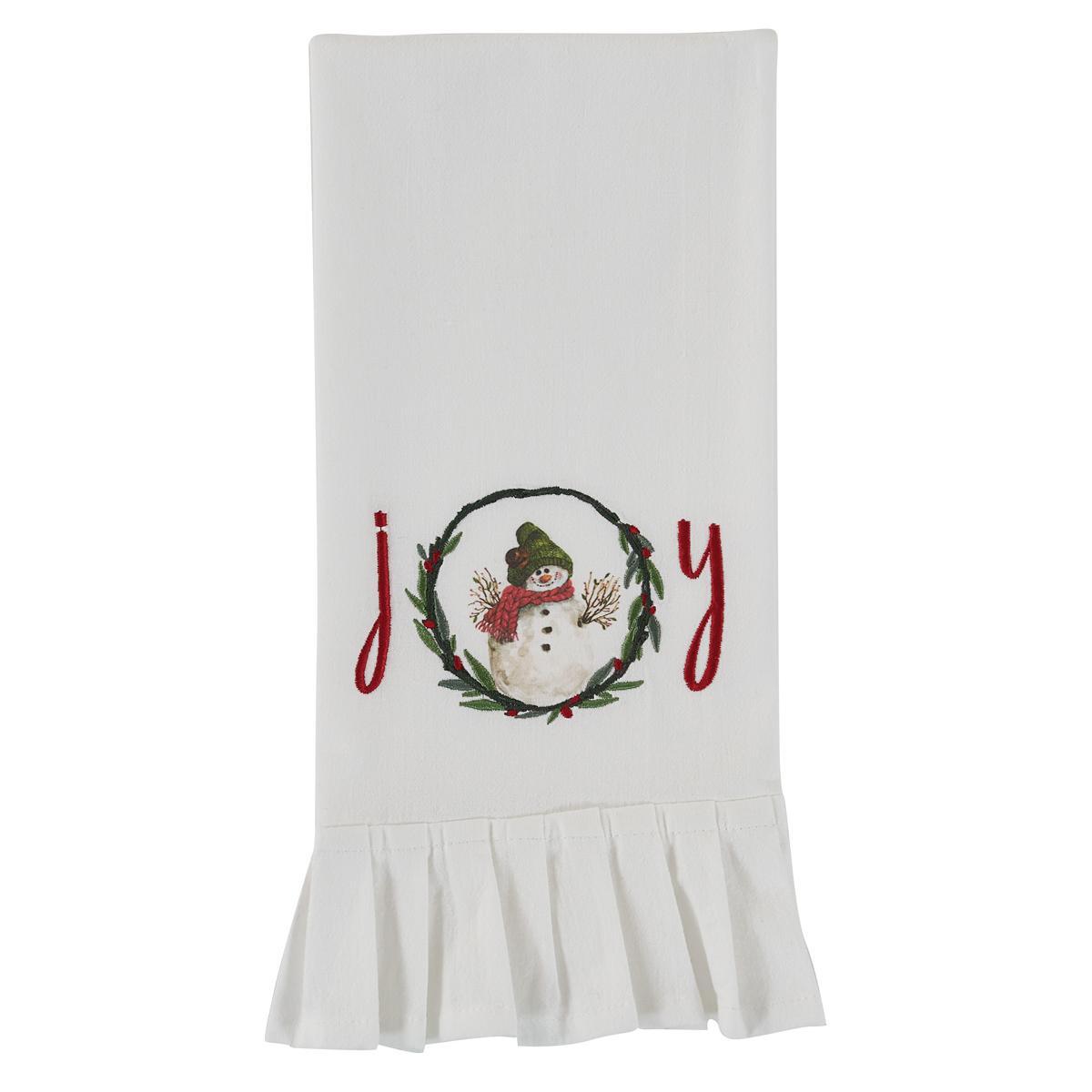 Farmhouse Joy Printed Embroidered Flour Sack Dishtowel - Set of 2 Park Designs - The Fox Decor