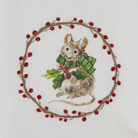 Farmhouse Mouse Printed Embroidered Flour Sack Dishtowel - Set of 2 Park Designs - The Fox Decor