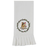 Farmhouse Squirrel Printed Embroidered Flour Sack Dishtowel - Set of 2 Park Designs - The Fox Decor