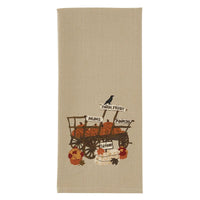 Pumpkin Wagon Emb Dishtowel - The Fox Decor