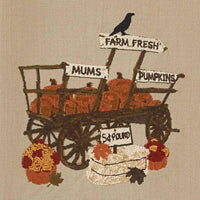 Pumpkin Wagon Emb Dishtowel - The Fox Decor