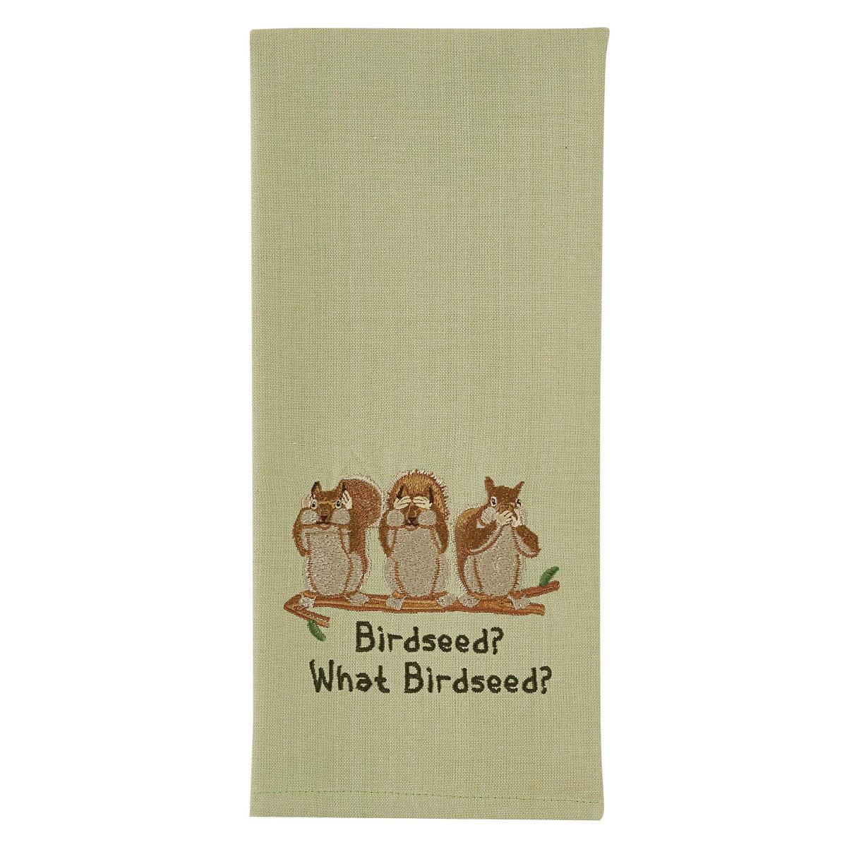 What Birdseed Embroidered Dishtowel - The Fox Decor