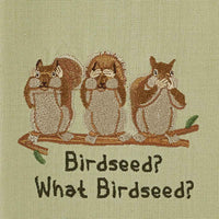 What Birdseed Embroidered Dishtowel - The Fox Decor