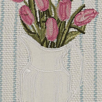 Tulip Applique Embroidery Dishtowel - The Fox Decor