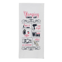 Glamping Check List Printed Dishtowel - Set of 6 Park Designs - The Fox Decor