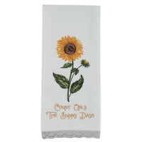 Count Only The Sunny Days Embroidered Dishtowel - Set of 2 Park Designs - The Fox Decor