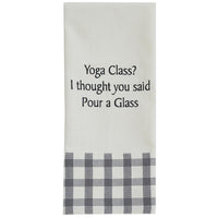 Yoga Class Embroidered Dishtowel - Set of 2 Park Designs - The Fox Decor