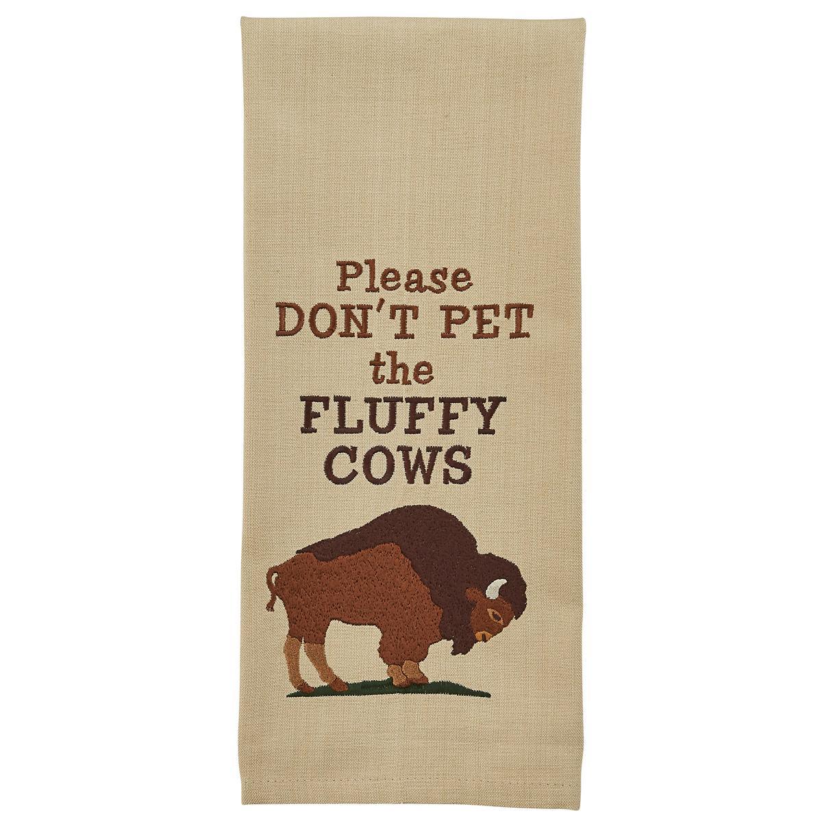 Fluffy Cows Embroidered Dishtowel - Set of 2 Park Designs - The Fox Decor