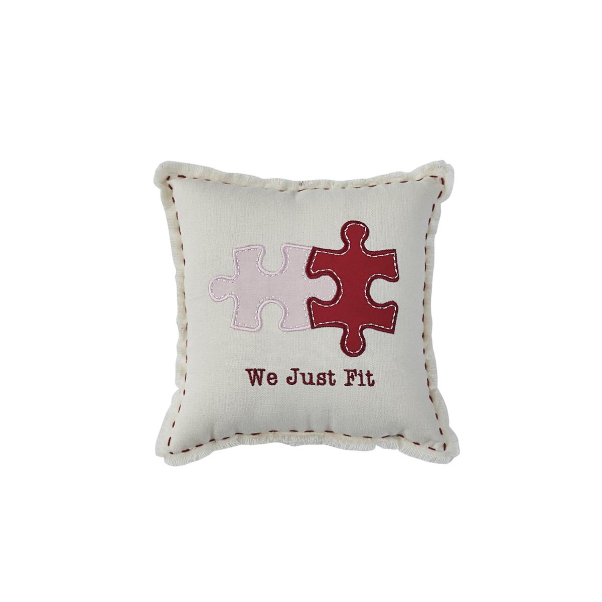 We Just Fit Applique 10" Pillow - The Fox Decor