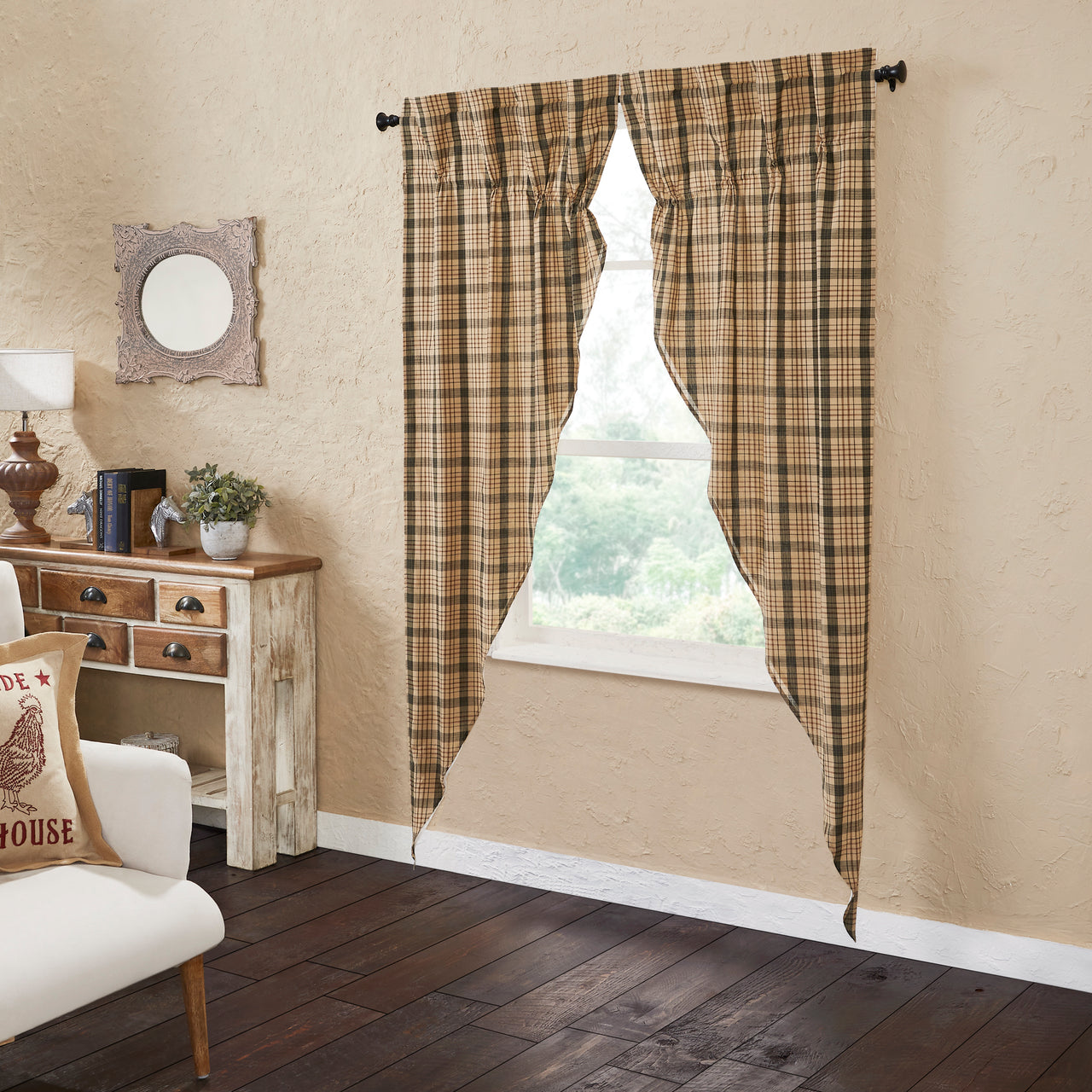 Cider Mill Plaid Prairie Long Panel Set of 2 84x36x18 - The Fox Decor