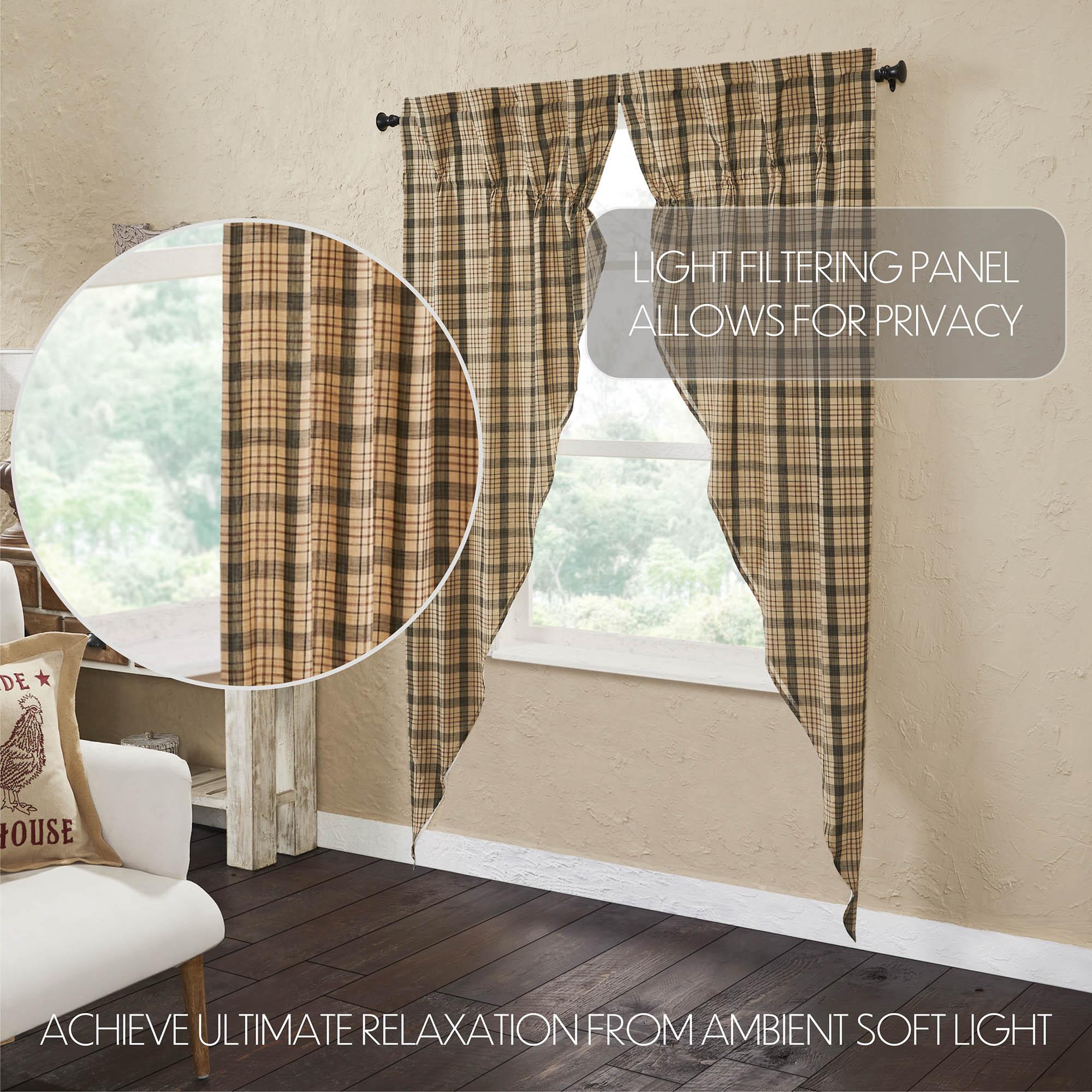 Cider Mill Plaid Prairie Long Panel Set of 2 84x36x18 - The Fox Decor